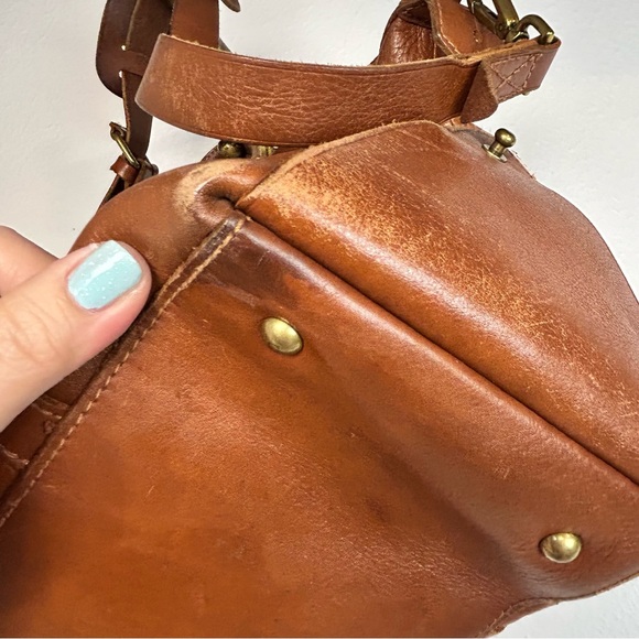 Madewell Cognac Leather Crossbody Shoulder Purse - Picture 7 of 17
